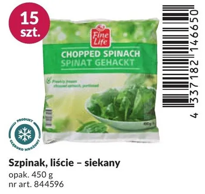 Szpinak, liście - siekany promocja w Makro