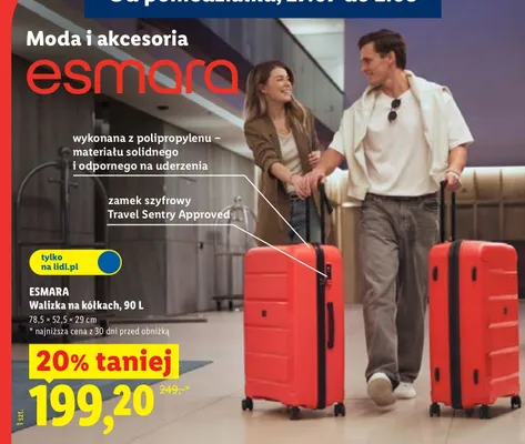 Walizka na kółkach Esmara 90 l promocja