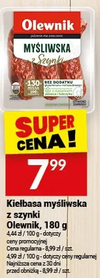 Kiełbasa myśliwska z szynki Olewnik promocja w Twój Market