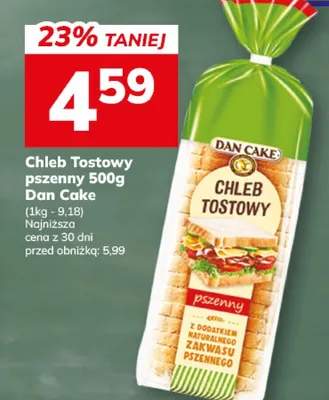 Chleb tostowy pszenny Dan Cake promocja w Hitpol