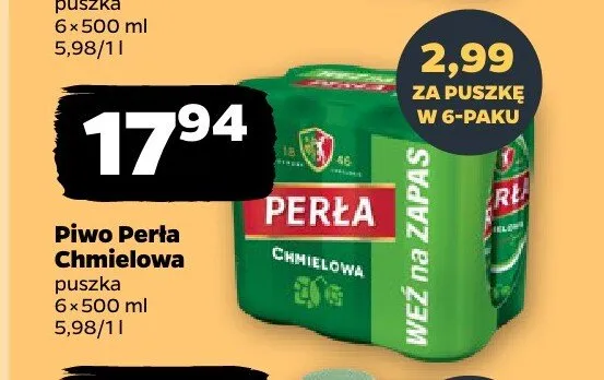 Piwo Perła Chmielowa 6-pak 500 ml promocja w Netto