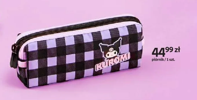 Piórnik Kuromi fioletowy w kratkę podłużny promocja w Empik