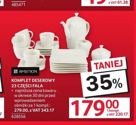 Komplet deserowy Ambition Fala 23-pak promocja w Selgros