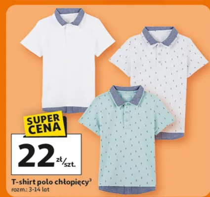 T-shirt polo chłopięcy promocja w Auchan