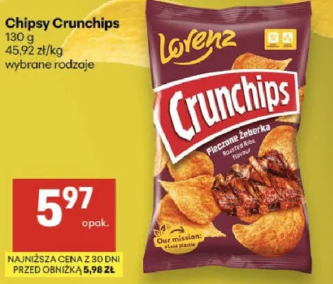 Chipsy Crunchips promocja w Delikatesy Centrum