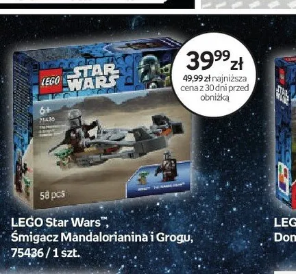 Klocki LEGO Star Wars Śmigacz Mandalorianina i Grogu 75436 promocja w Empik