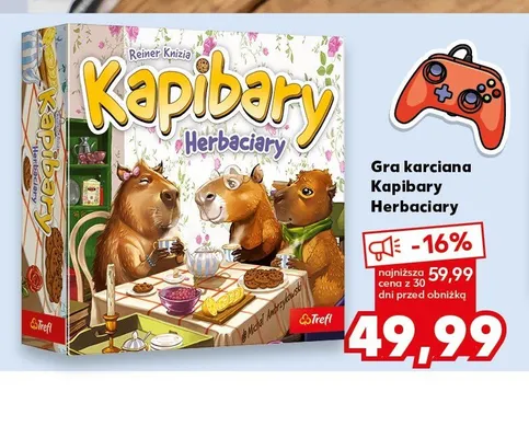 Gra karciana Kapibary Herbaciary Trefl promocja w Kaufland