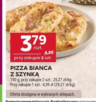 Pizza bianca z szynką promocja w Stokrotka