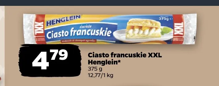 Ciasto francuskie XXL Henglein promocja w Netto