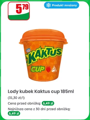 Lody kubek Kaktus cup Nestlé promocja w Dino