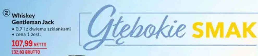 Whiskey Gentleman Jack promocja w Makro