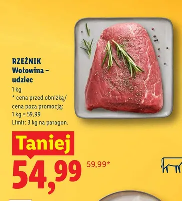 Wołowina - udziec promocja w Lidl
