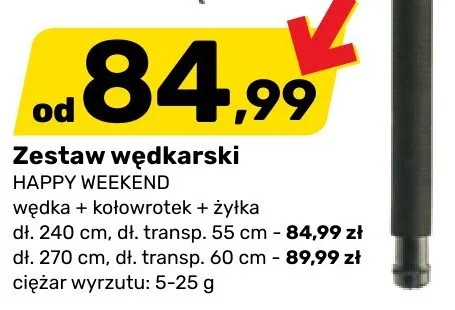 Zestaw wędkarski wędka + kołowrotek + żyłka promocja w Bricomarche