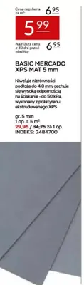 Podkład pod panele BASIC MERCADO XPS MAT 5mm promocja w Abra Meble