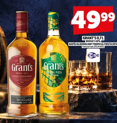 Whisky Grant's 40% promocja w TOPAZ