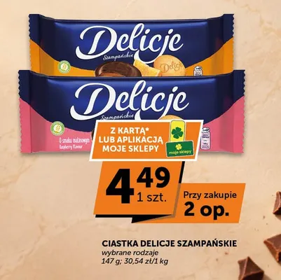 Ciastka Delicje Szampańskie pomarańczowe promocja w Groszek