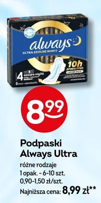 Podpaski Always Ultra promocja w Żabka