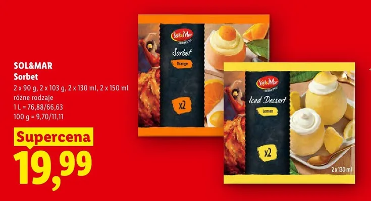 Iced Dessert Lemon Sol&Mar promocja w Lidl