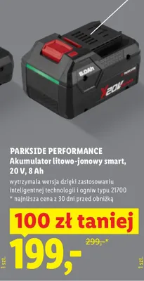 Akumulator litowo-jonowy smart 20V 8Ah promocja w Lidl