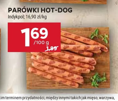 Parówki hot-dog Indykpol promocja w Stokrotka