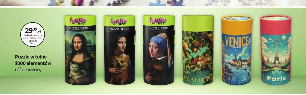 Puzzle w tubie 1000 elementów promocja w Empik