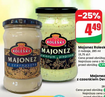 Majonez z zielonym pieprzem promocja w Dino