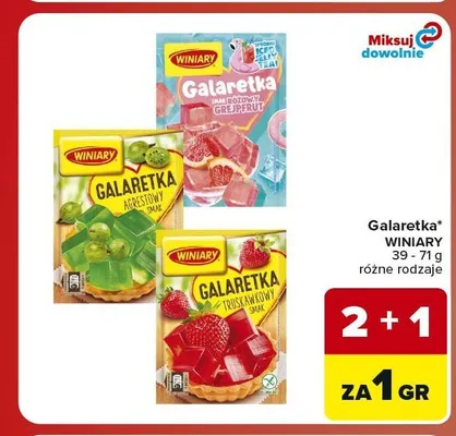 Galaretka o smaku agrestowym Winiary promocja w Carrefour Market