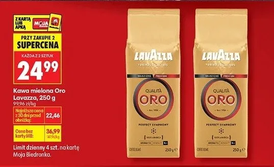 Kawa mielona Oro Lavazza promocja w Biedronka