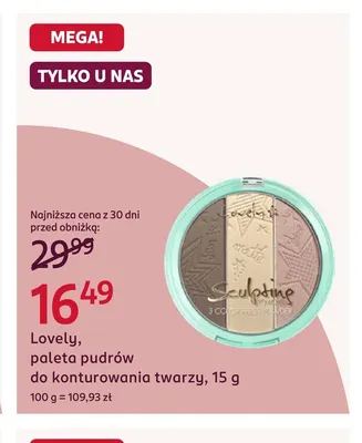 Paleta pudrów do konturowania twarzy Lovely promocja w Rossmann