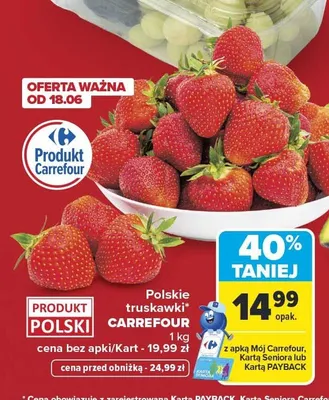 Truskawki polskie Carrefour promocja w Carrefour