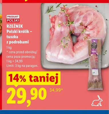 Polski królik tuszka z podrobami Rzeźnik promocja w Lidl