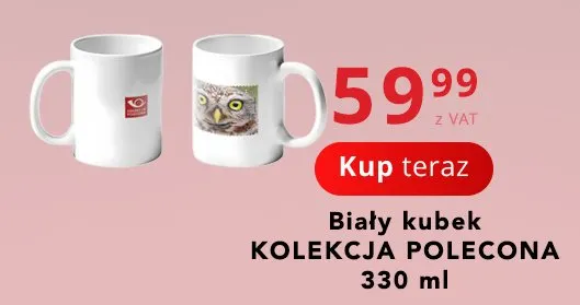 Biały kubek KOLEKCJA POLECONA promocja w Poczta Polska