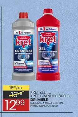 Żel do udrożniania rur Kret promocja w Wafelek