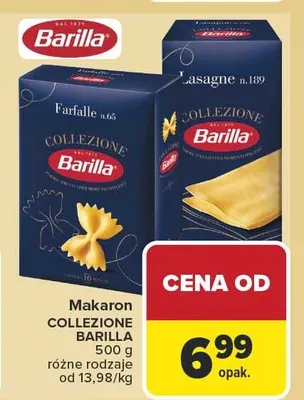 Makaron Collezione różne rodzaje promocja w Carrefour