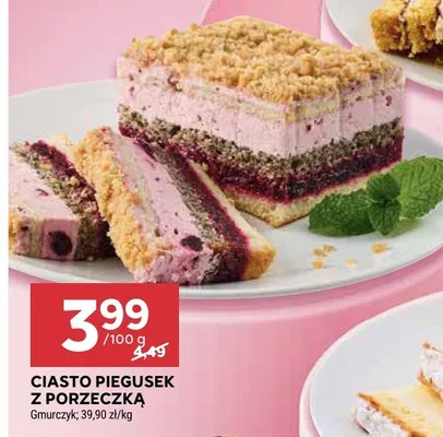 Ciasto piegusek z porzeczką promocja w Stokrotka