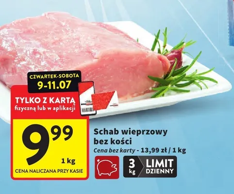 Schab wieprzowy bez kości promocja w Intermarche