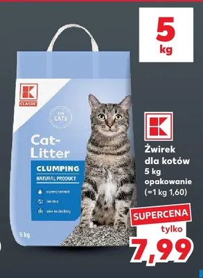Żwirek dla kotów K-Classic promocja w Kaufland