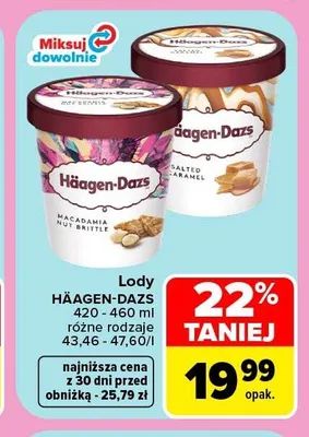 Lody Häagen-Dazs Vanilla promocja w Carrefour