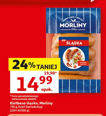 Kiełbasa śląska Morliny promocja w Auchan