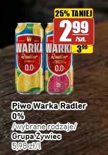 Piwo bezalkoholowe Warka Radler Cytryna puszka 500 ml promocja w API Market