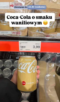 Napój o smaku waniliowym promocja w Aldi