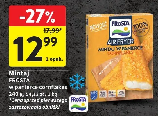 Mintaj w panierce cornflakes promocja w Intermarche