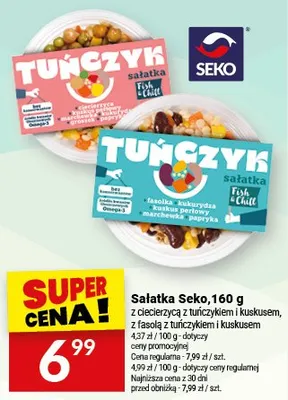 Sałatka z ciecierzycą i tuńczykiem i suszu, z paluszkami krabowymi i tuńczykiem promocja w Twój Market