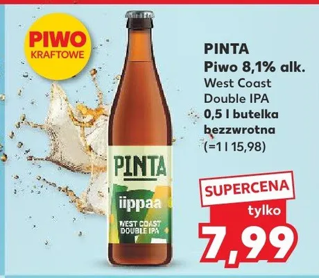 Piwo Pinta West Coast Double IPA promocja w Kaufland