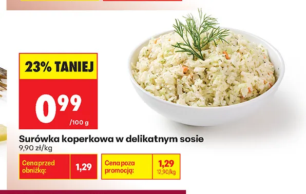 Surówka koperkowa w delikatnym sosie promocja w Biedronka