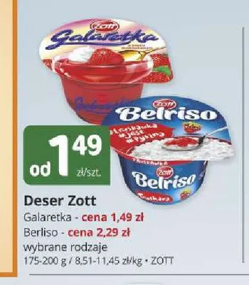 Deser ryżowy Zott Belriso promocja w Marketvita
