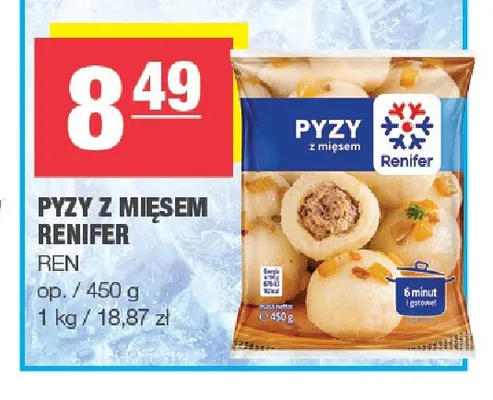 Pyzy z mięsem Renifer promocja w SPAR