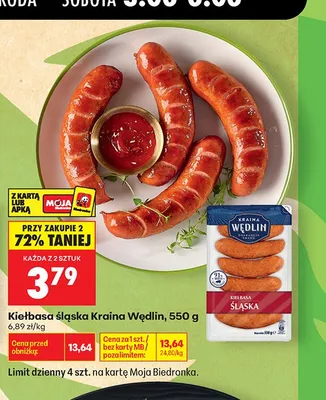 Kiełbasa śląska Kraina Wędlin promocja w Biedronka