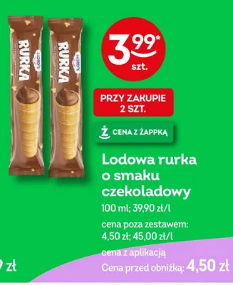 Lodowa rurka o smaku czekoladowy Nordis promocja w Żabka