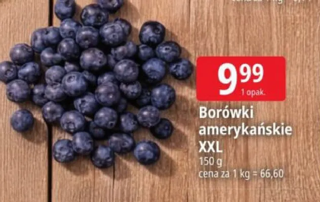 Borówki amerykańskie XXL promocja w Leclerc